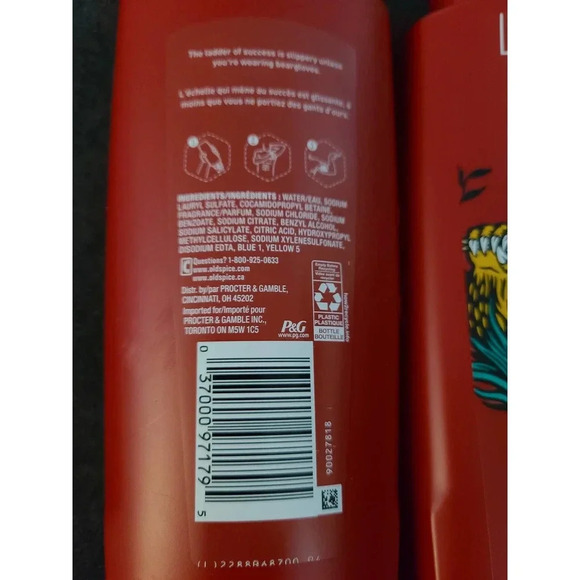 2x Old Spice Bear Glove Lasting Scent & Rich Leather Body Wash Lotion (J2) - Picture 3 of 3